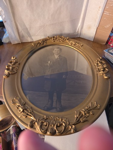 Vintage round ornate gold - ornate,